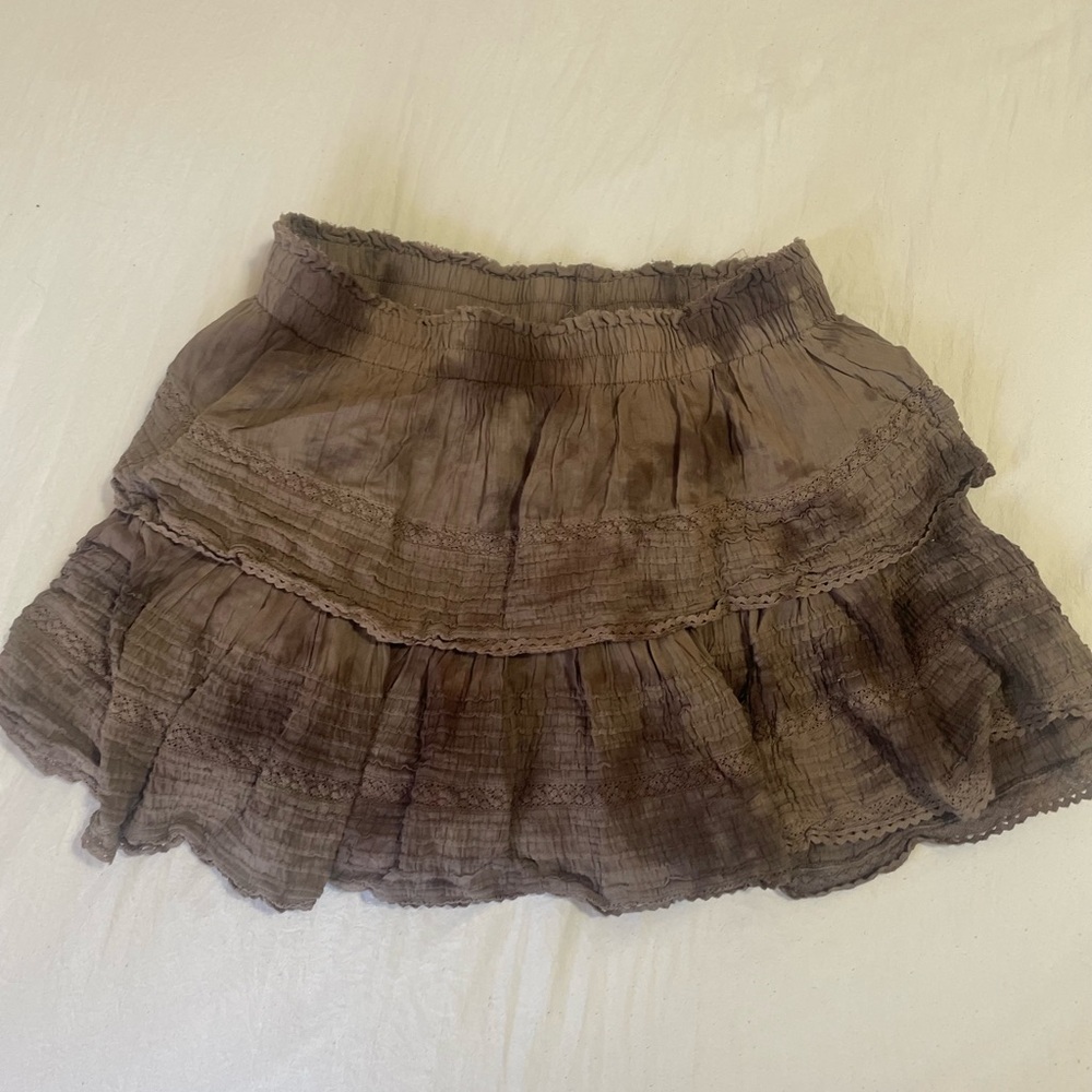 American eagle, brown, ruffle, large, skirt